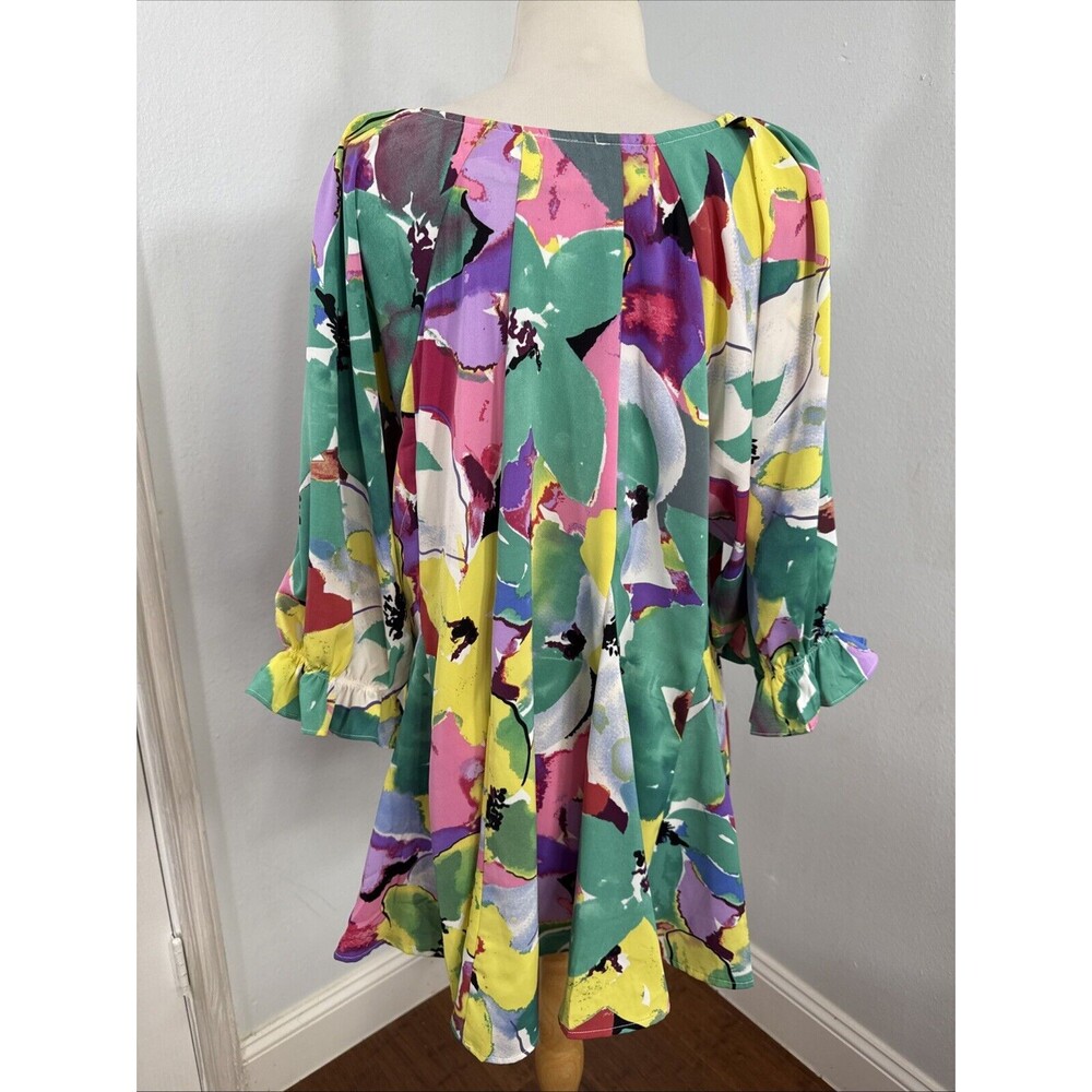 UMGEE Blouse Womens Large Multicolor Lilly Lush‎ Emerald Mix Top - Picture 4 of 9